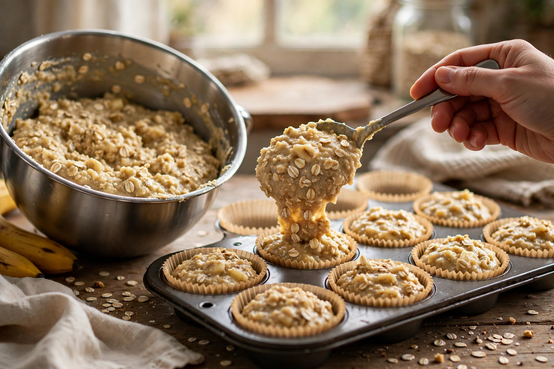 Step 2 — Banana Oat Protein Muffins