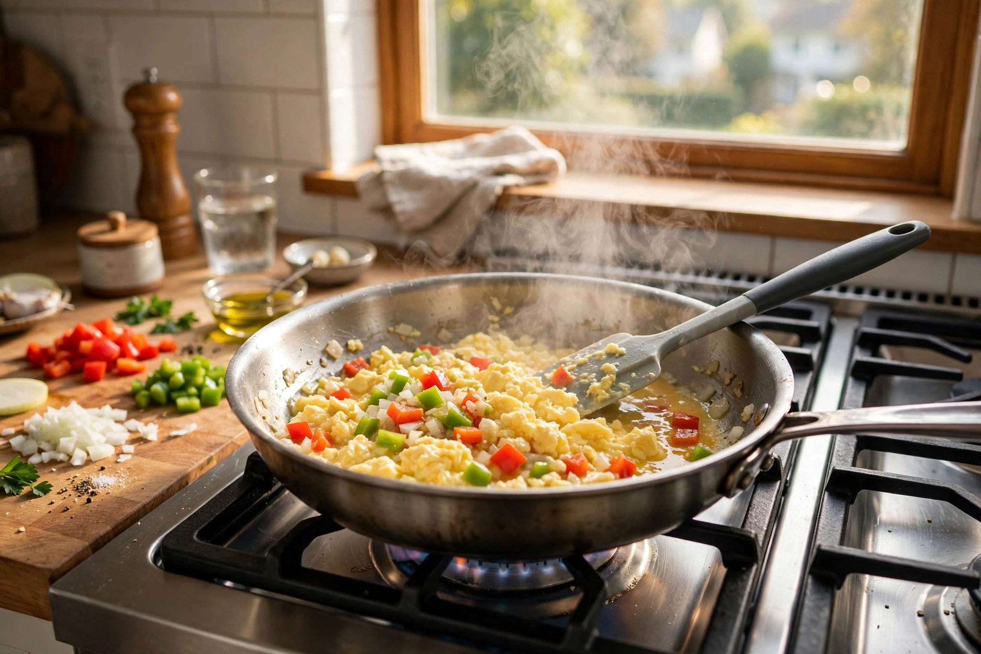 Step 1 — High-Protein Veggie Breakfast Burrito