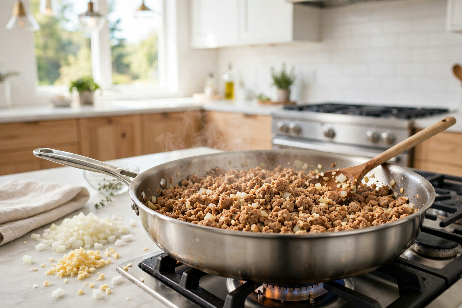 Step 2 — Light Zucchini Lasagna with Turkey Bolognese