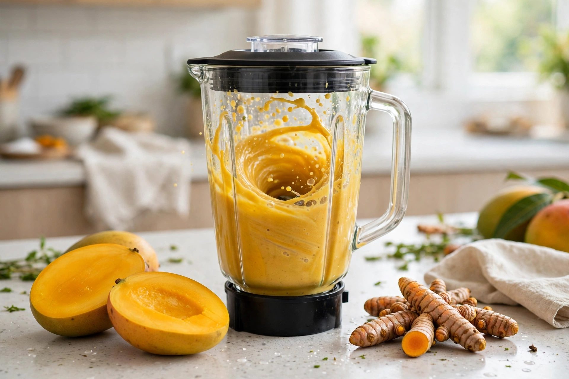 Step 2 — Mango Turmeric Protein Smoothie
