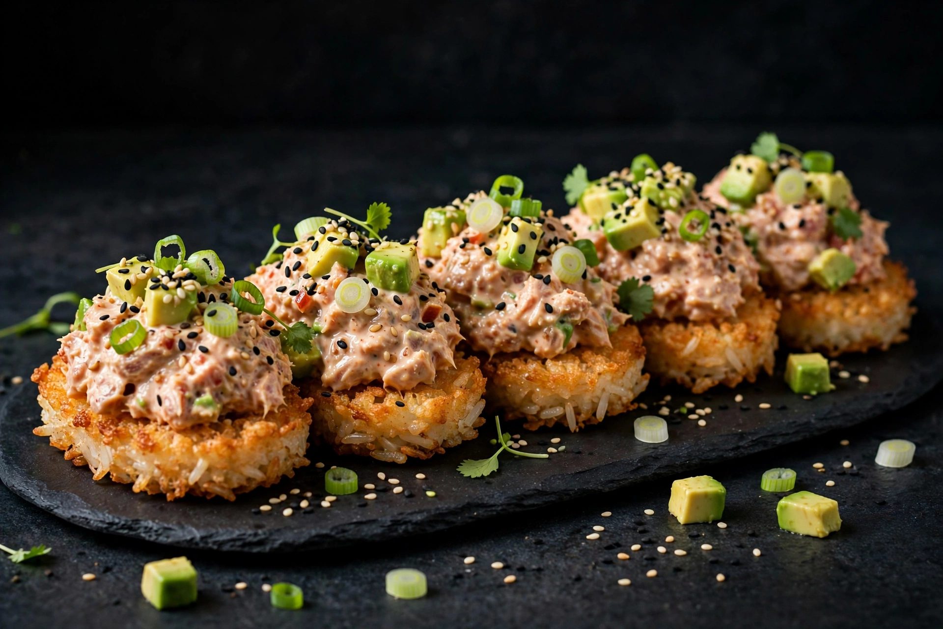 Step 3 — Spicy Tuna Crispy Rice Cakes