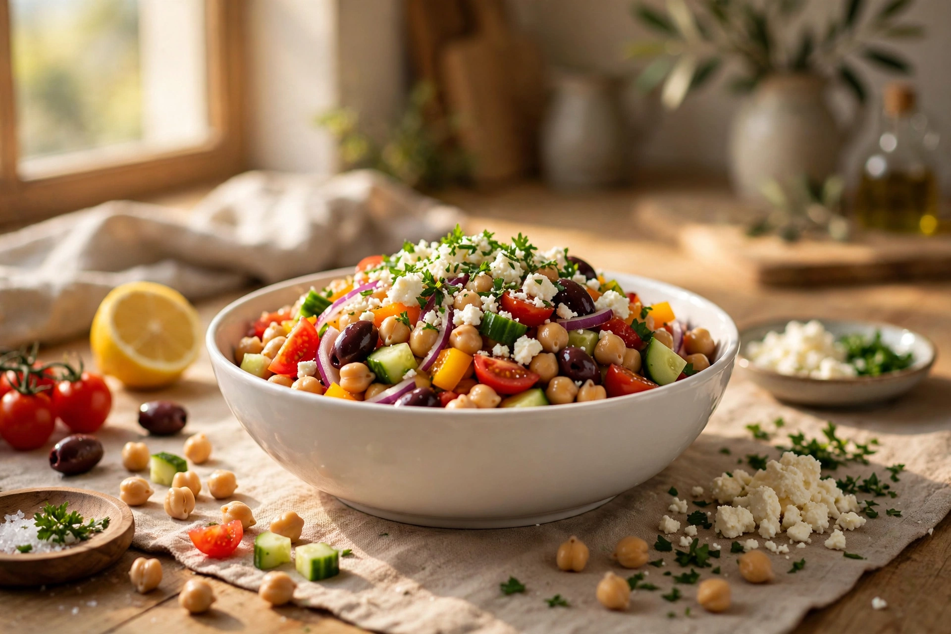 Step 2 — Mediterranean Chickpea Power Salad