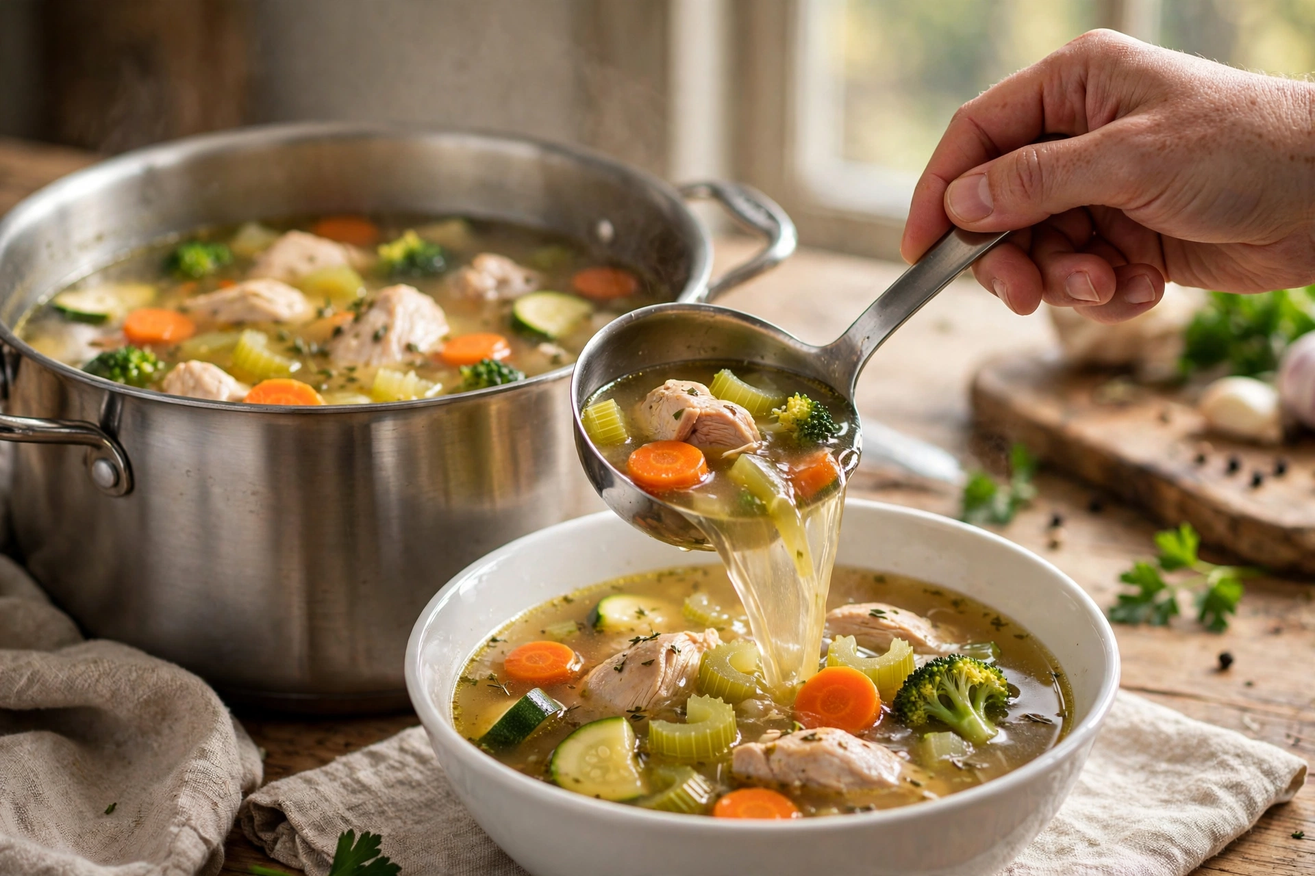 Step 2 — High-Protein Chicken & Vegetable Soup