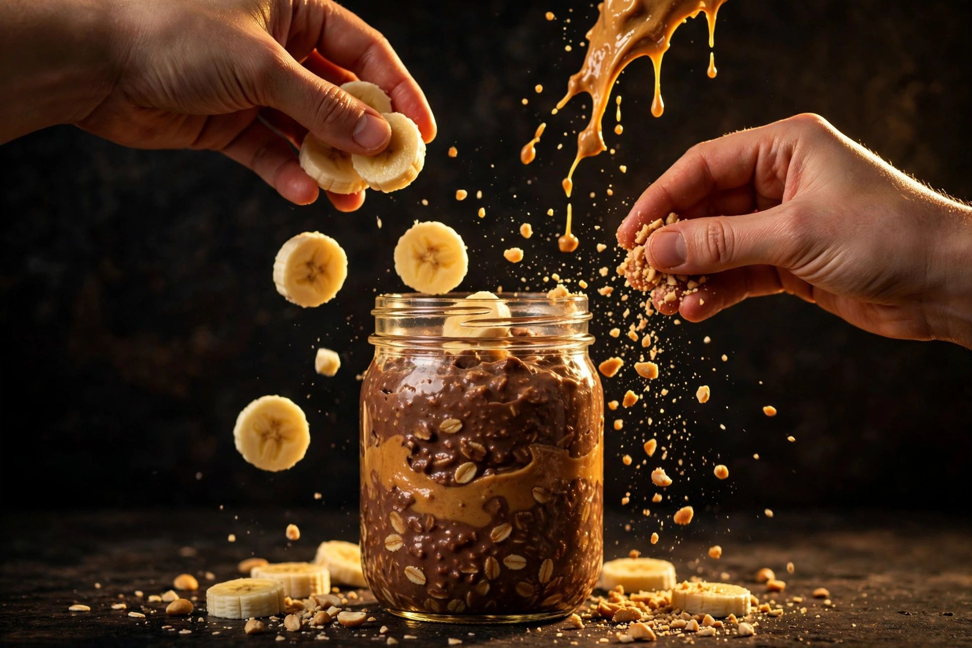 Step 3 — High-Protein Chocolate Peanut Butter Overnight Oats