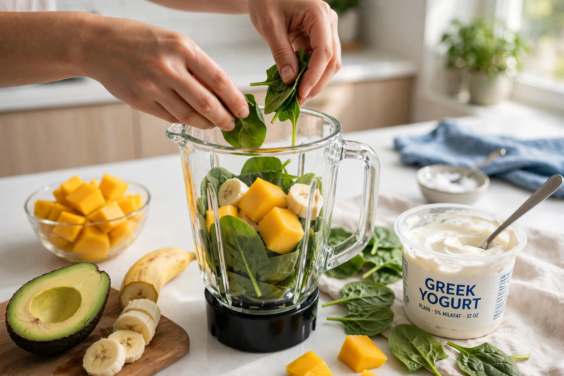 Step 1 — Green Goddess Protein Smoothie Bowl