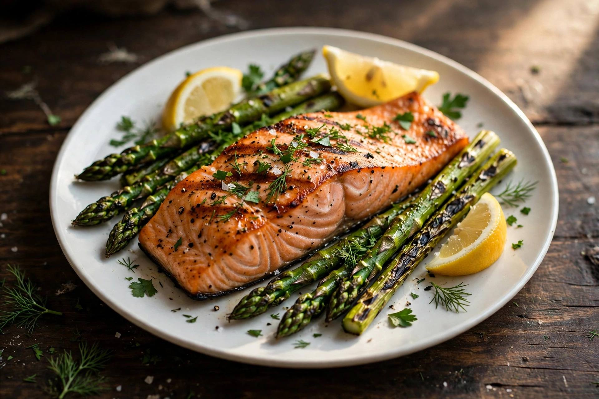 Step 3 — Lemon Herb Grilled Salmon with Asparagus