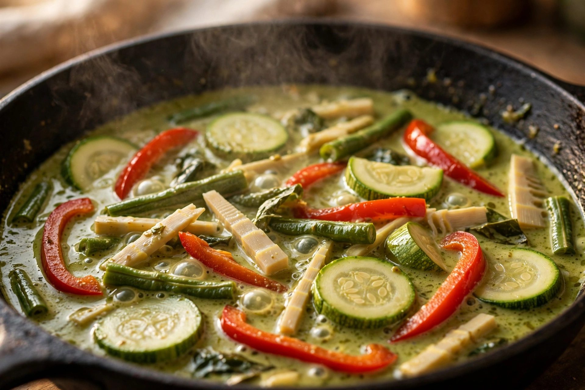 Step 2 — Light Thai Green Curry with Tofu & Vegetables