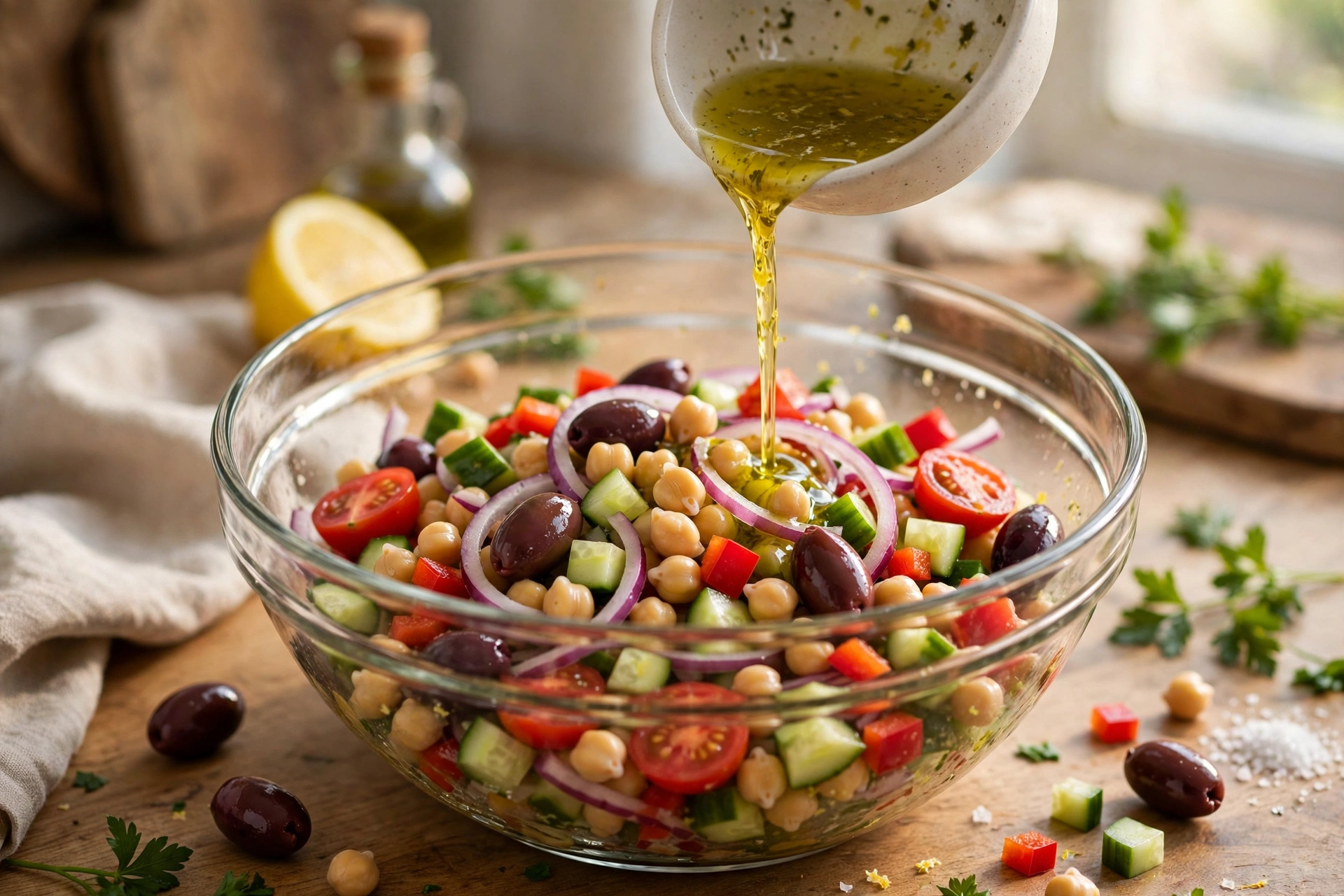 Step 1 — Mediterranean Chickpea Power Salad