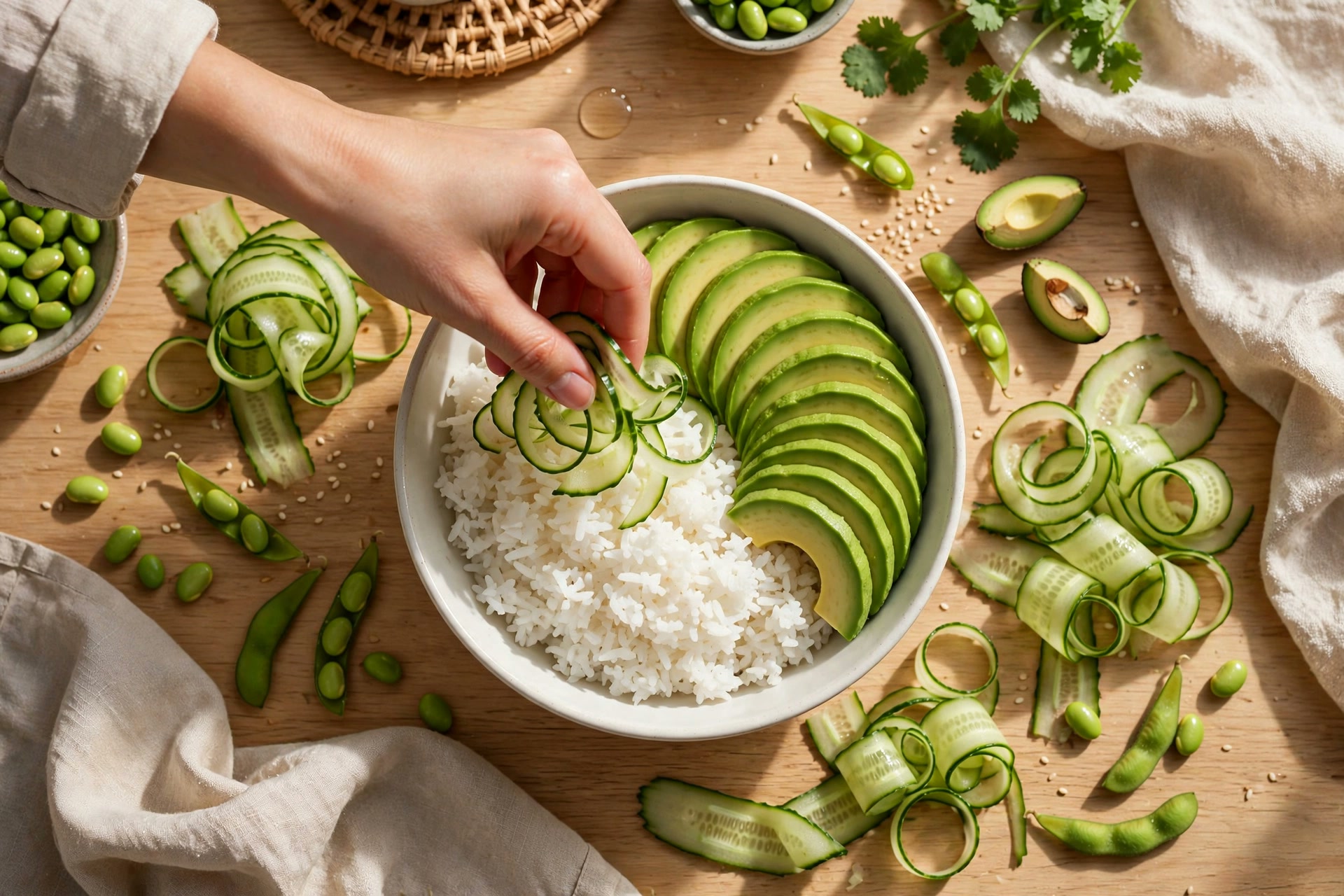 Step 2 — High-Protein Shrimp & Avocado Rice Bowl