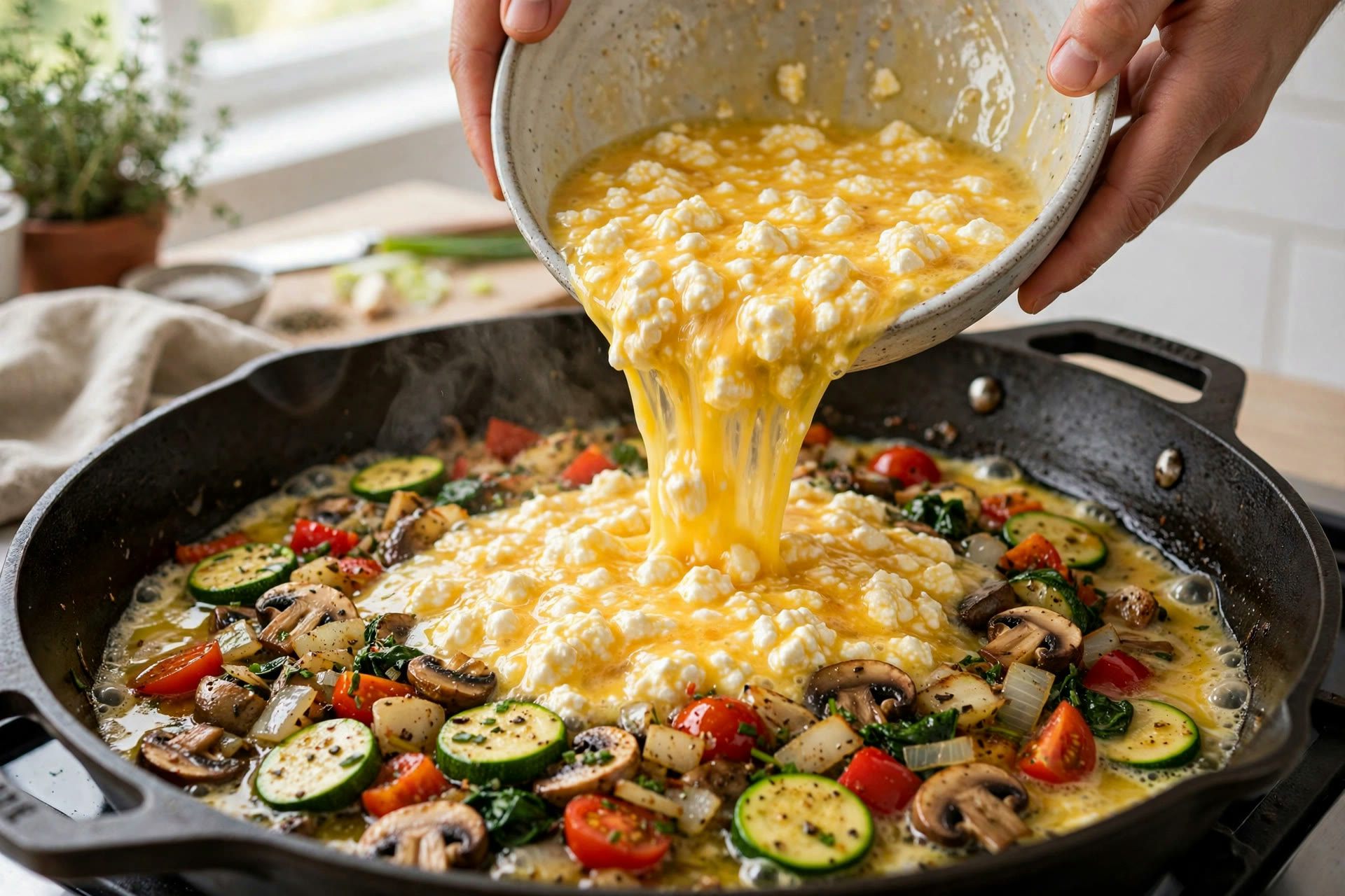 Step 2 — High-Protein Garden Veggie Frittata