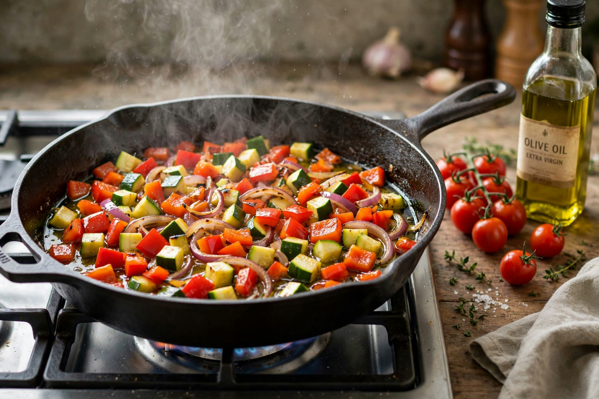 Step 1 — High-Protein Garden Veggie Frittata