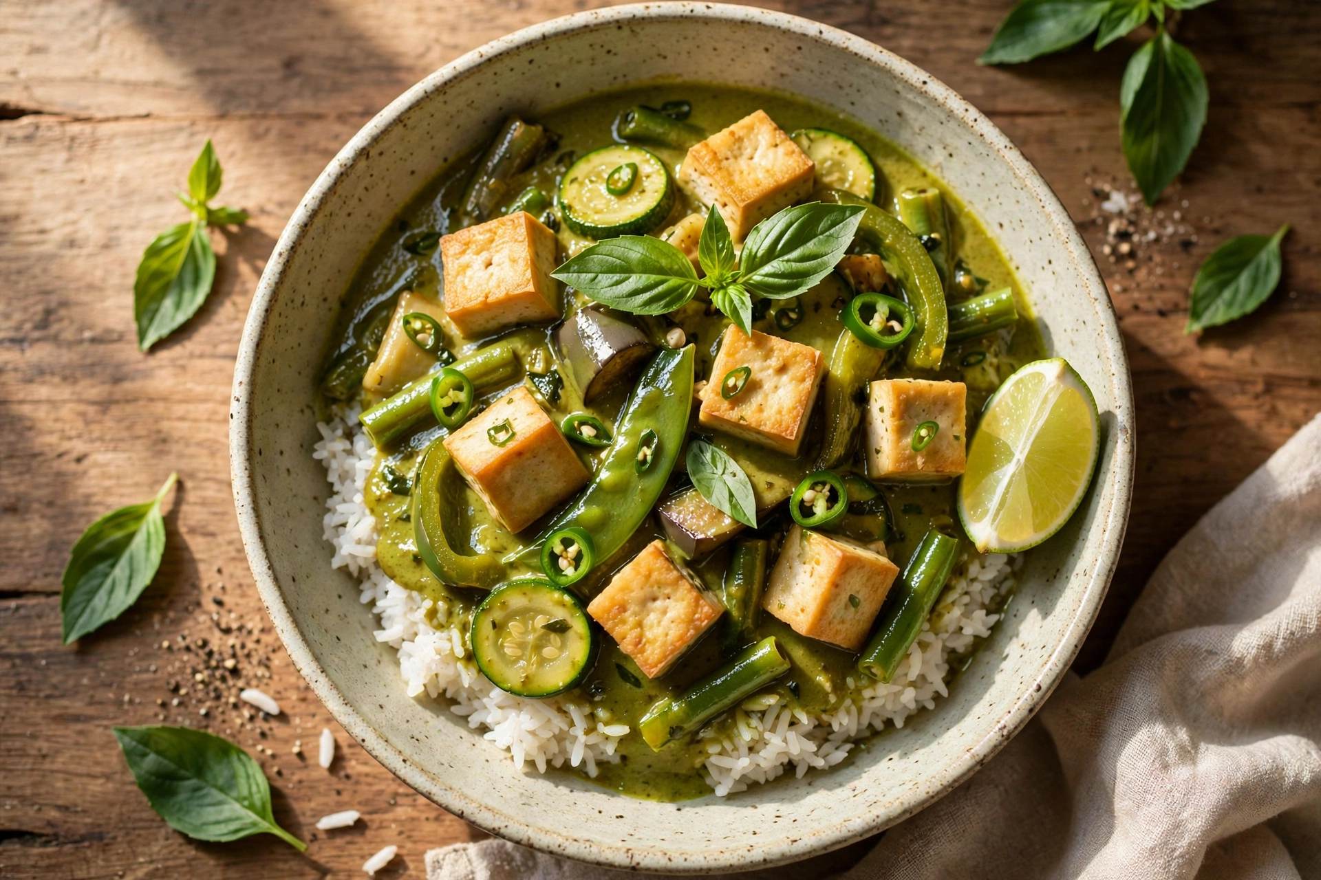 Step 3 — Light Thai Green Curry with Tofu & Vegetables