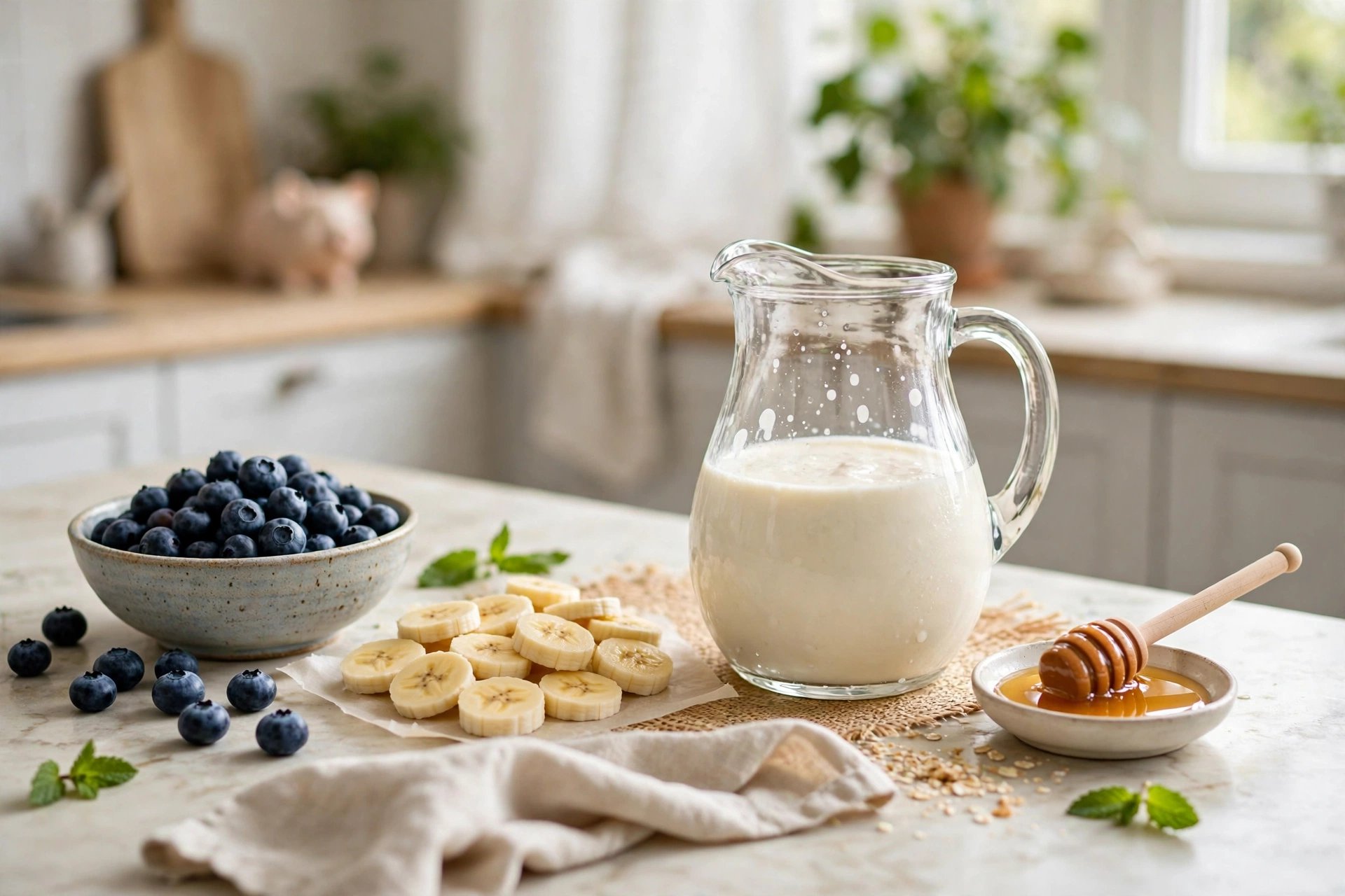 Step 1 — Blueberry Banana Kefir Smoothie