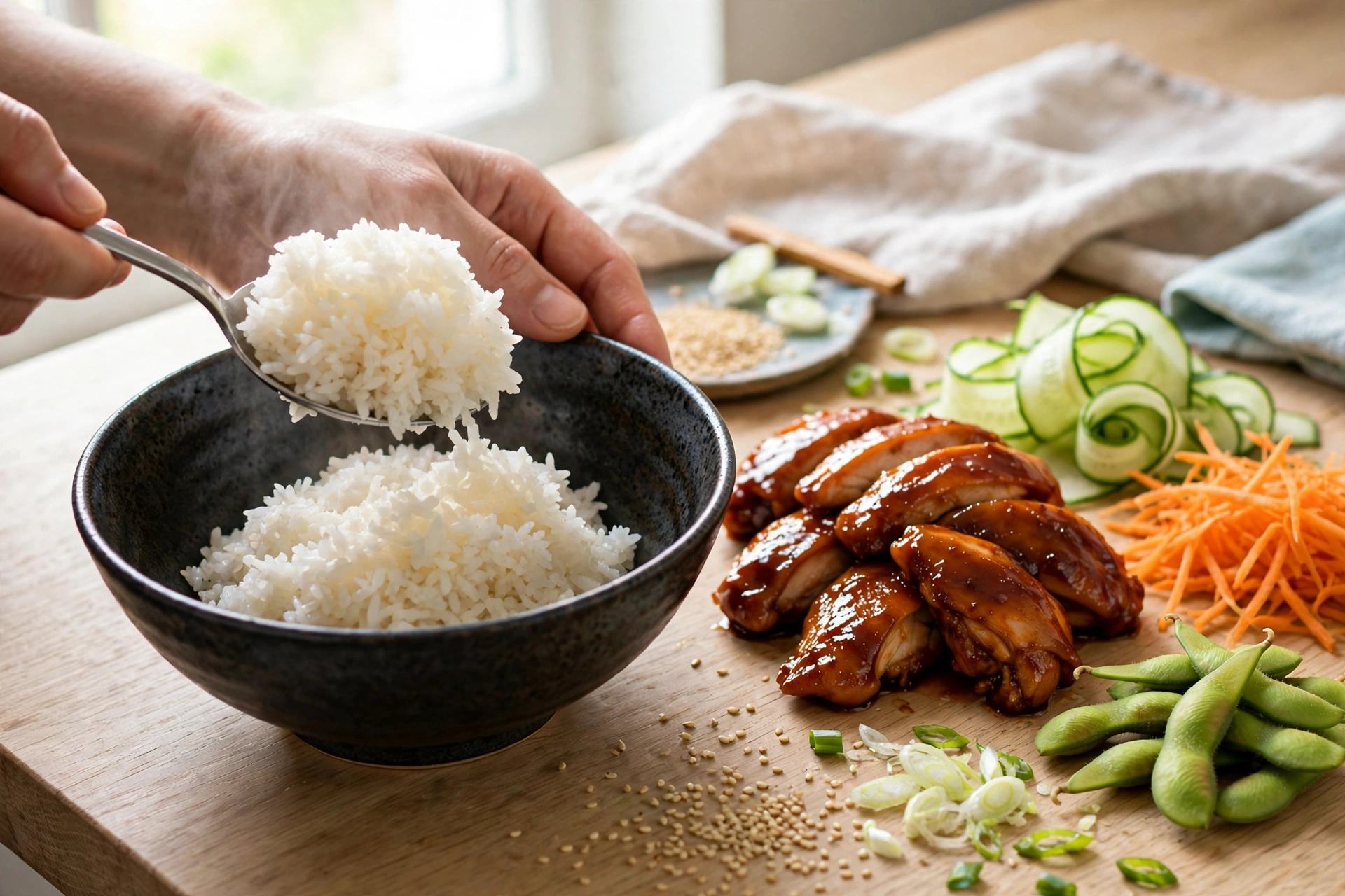 Step 3 — Spicy Gochujang Chicken Rice Bowl