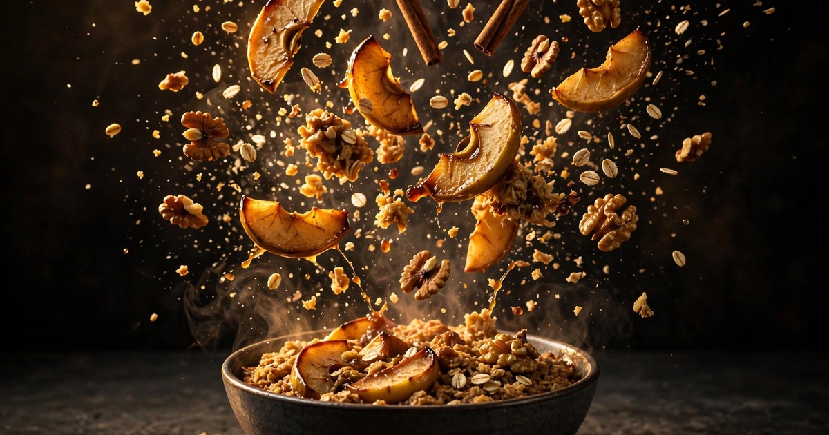 Gruau Cuit au Four aux Pommes et à la Cannelle