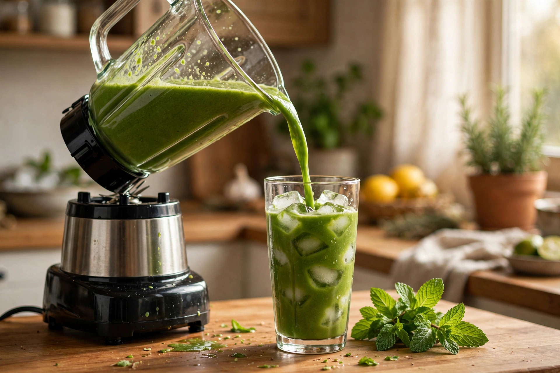 Step 3 — Green Detox Smoothie (Spinach Apple Ginger)