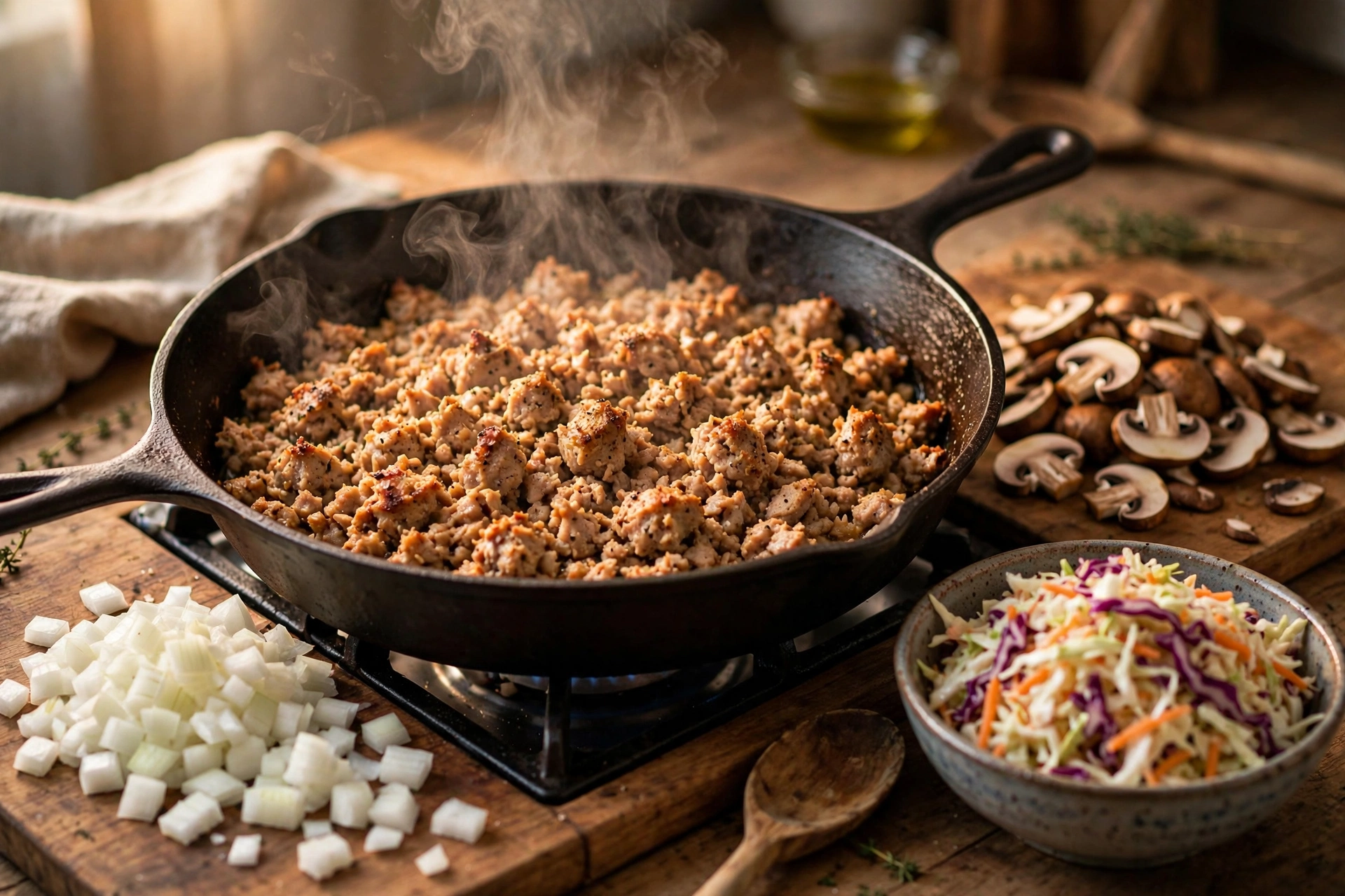 Step 1 — High-Protein Turkey Egg Roll Bowl