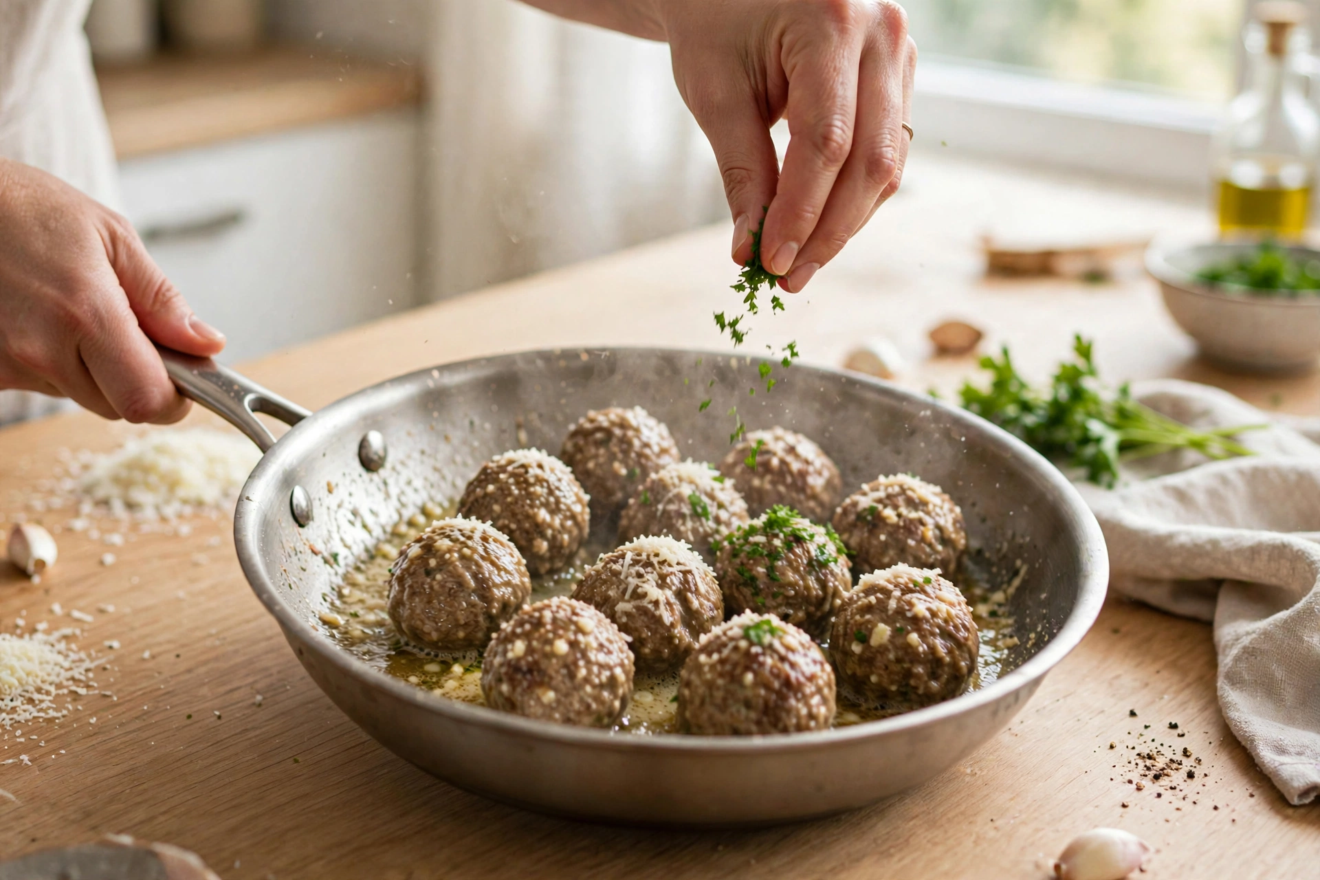 Step 3 — Garlic Parmesan Turkey Meatballs