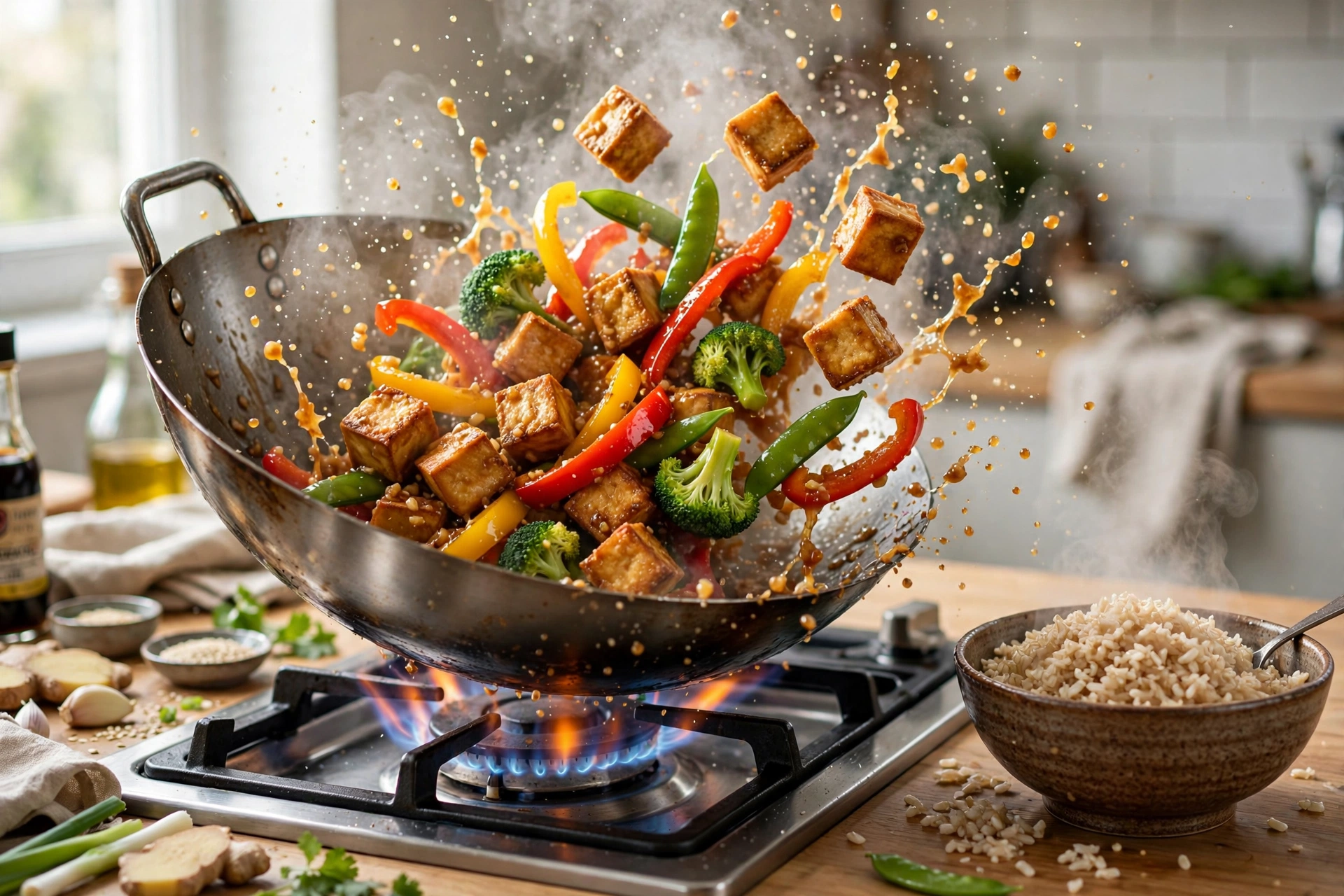 Step 3 — Crispy Garlic Tofu Veggie Stir-Fry