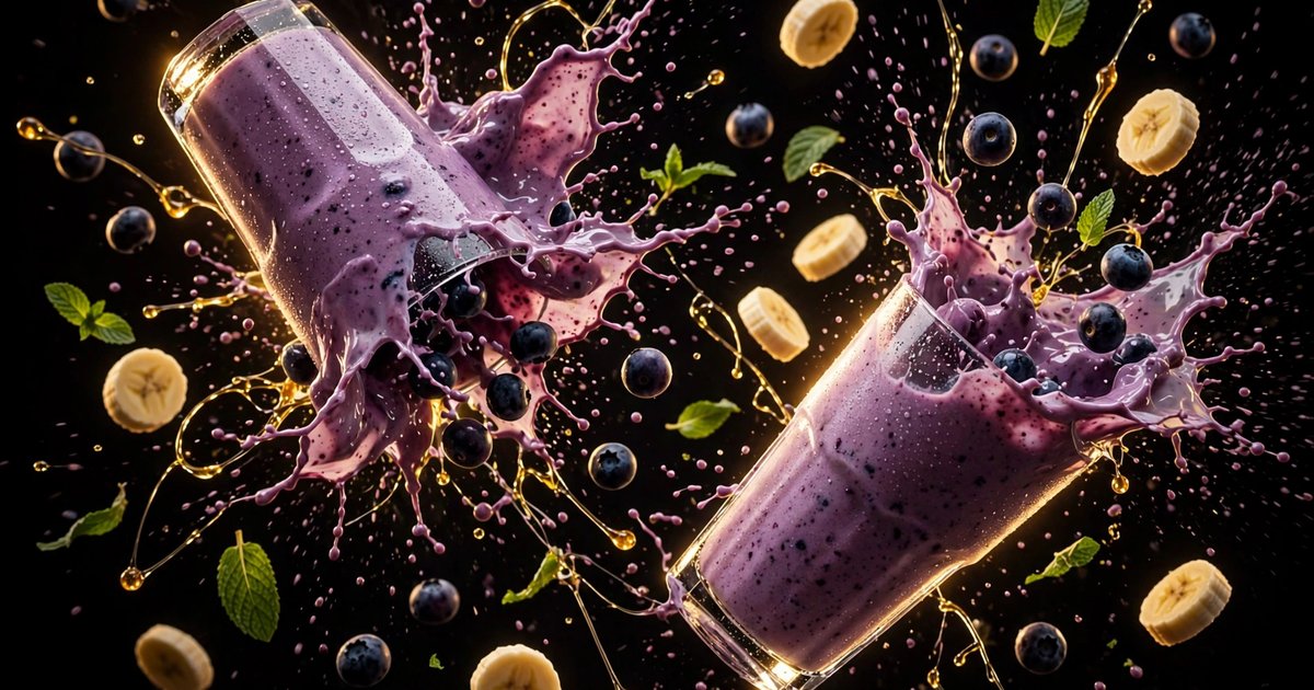 Blaubeer-Bananen-Kefir-Smoothie