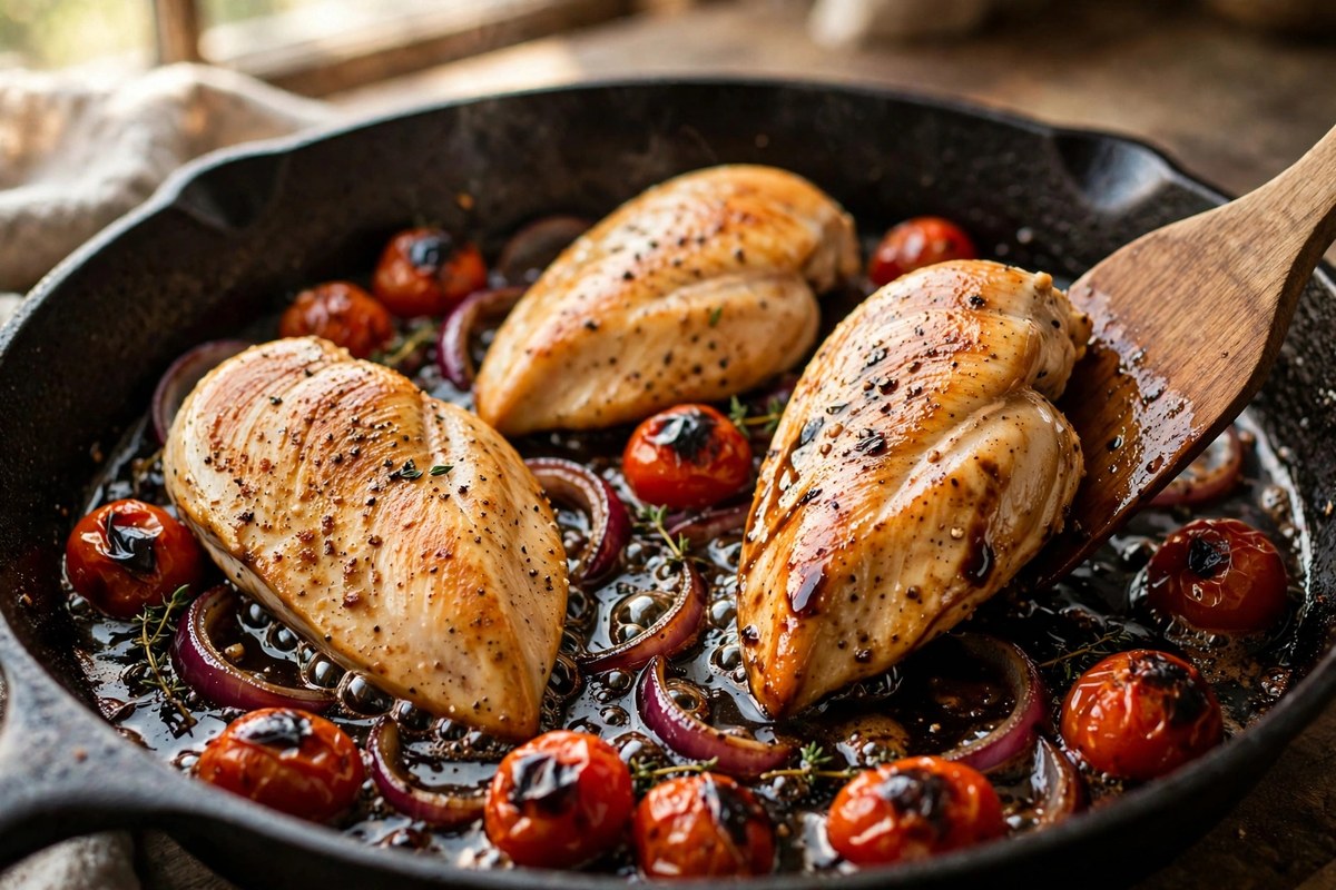 Step 2 — Light Caprese Chicken Skillet