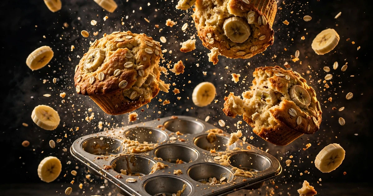 Banaan-haver eiwitmuffins