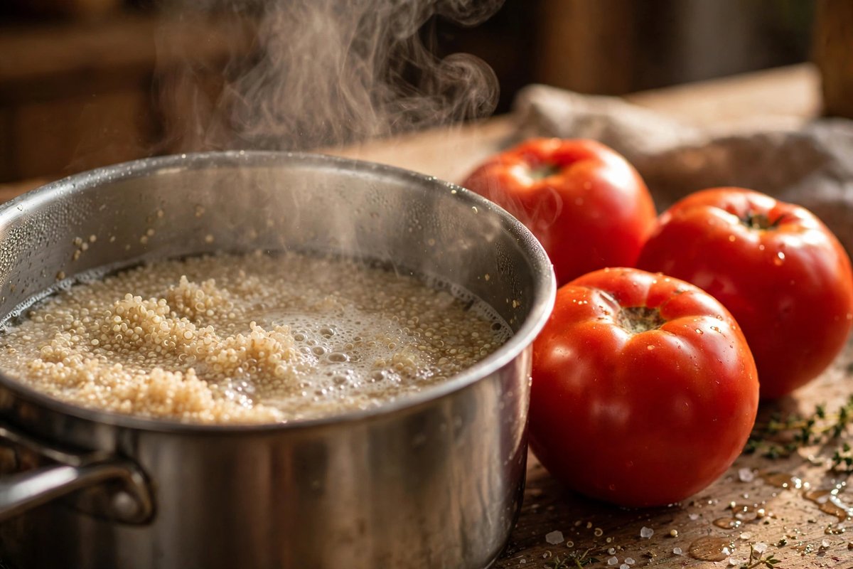Step 1 — Mediterranean Quinoa Stuffed Tomatoes