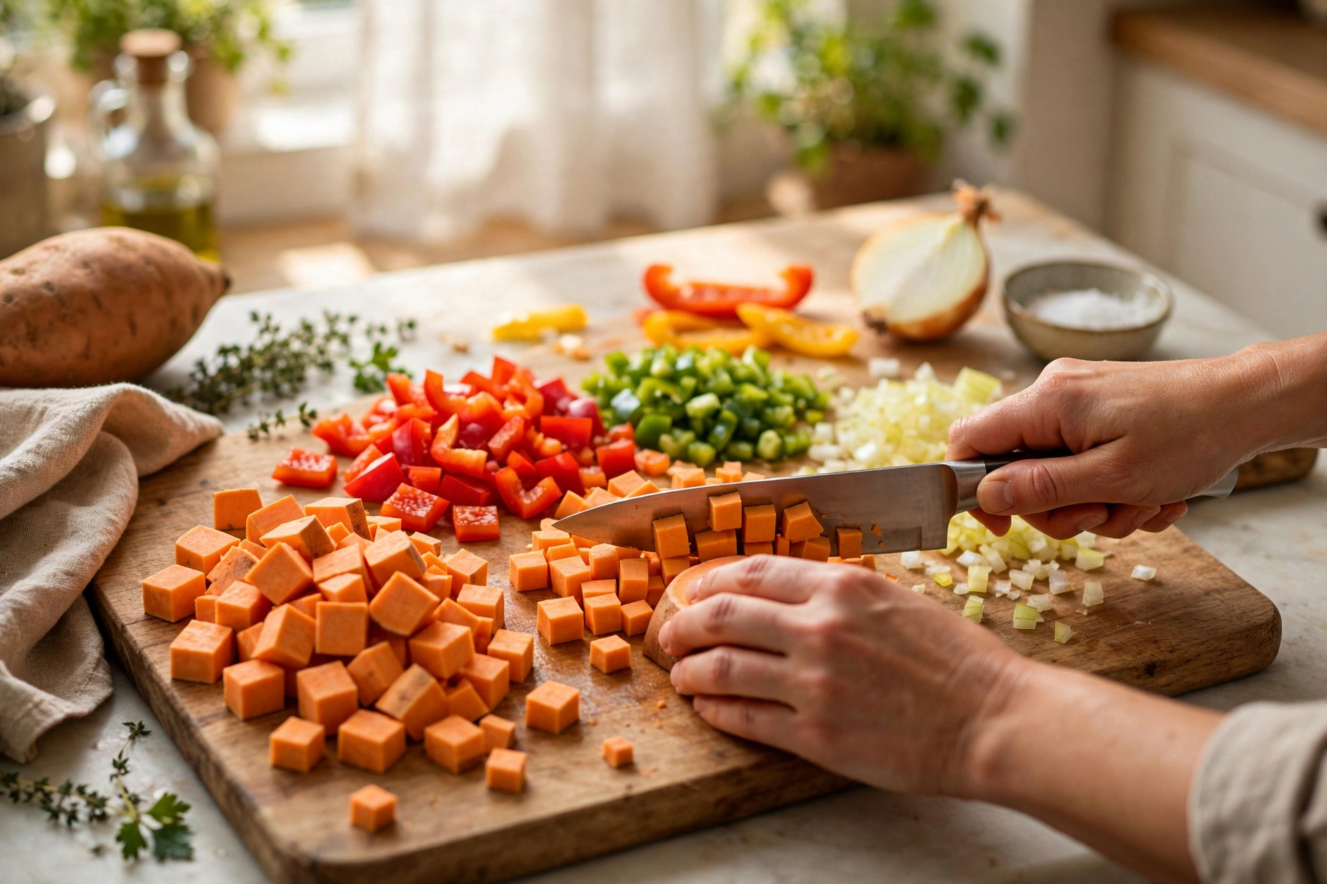 Step 1 — Sweet Potato & Black Bean Breakfast Hash