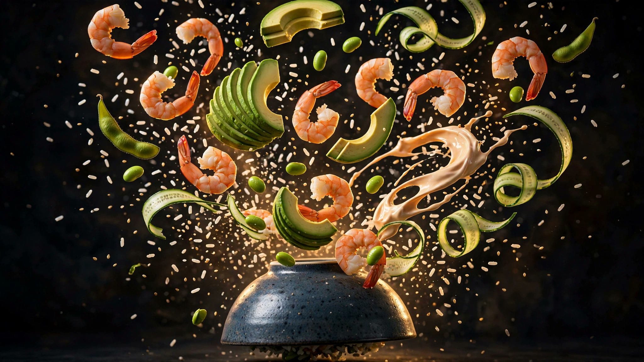 Eiwitrijke Garnalen-Avocado Rijstkom
