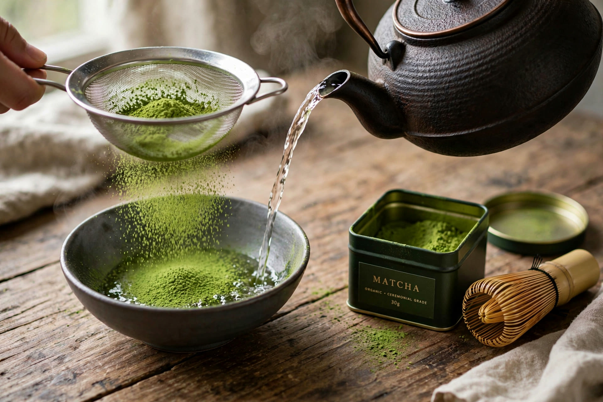 Step 1 — High-Protein Iced Matcha Latte