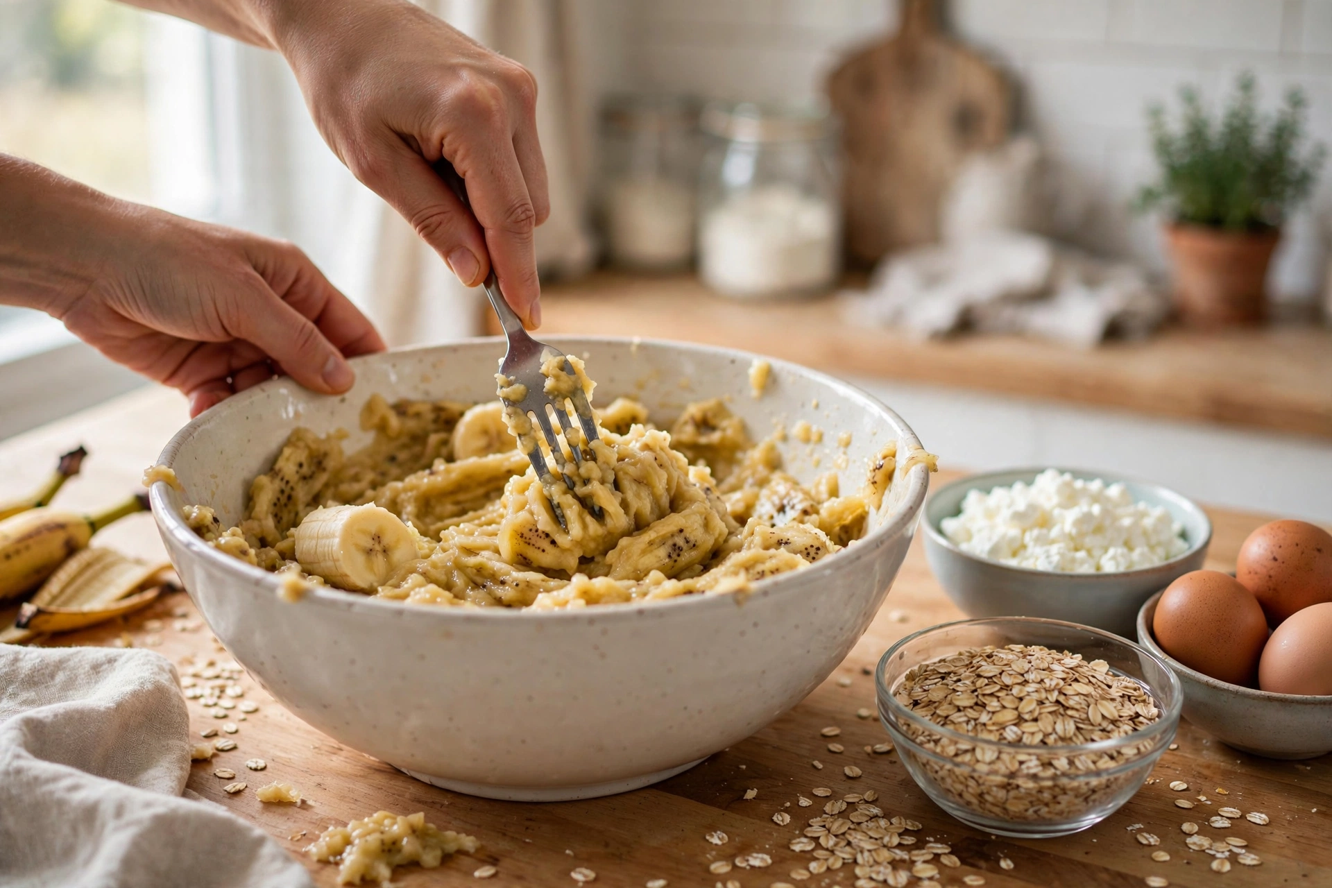 Step 1 — High-Protein Banana Walnut Baked Oatmeal