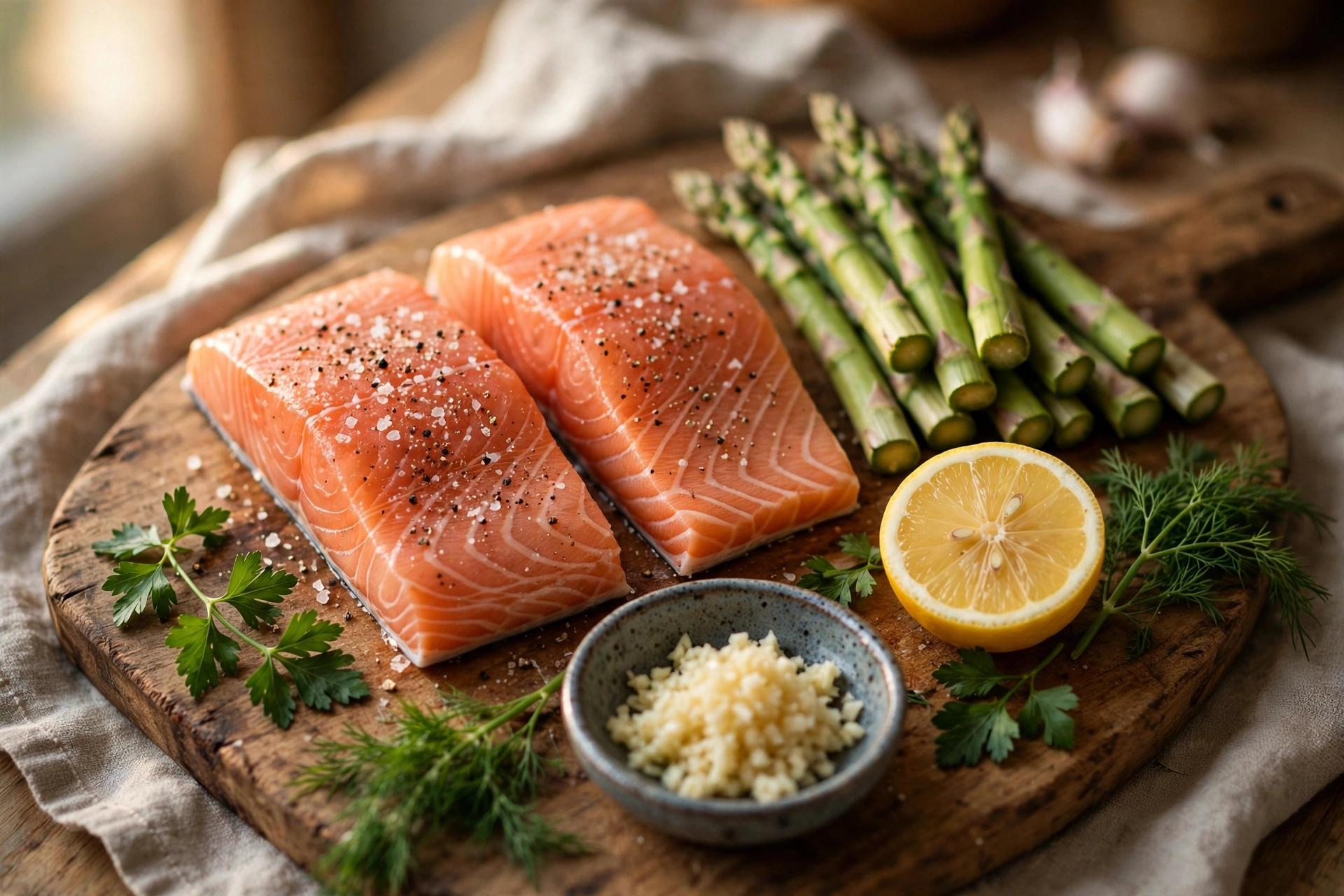 Step 1 — Lemon Herb Grilled Salmon with Asparagus