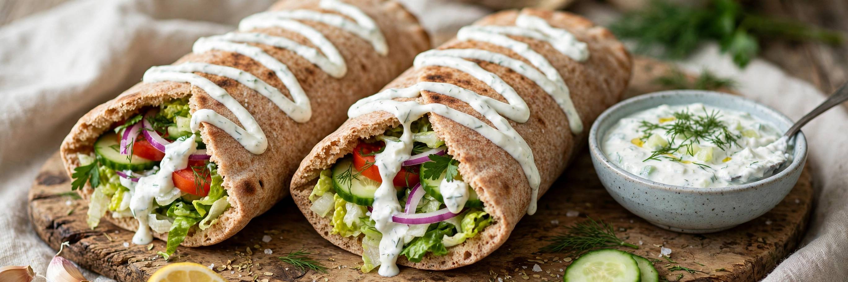 Step 3 — Greek Chicken Power Pita Wraps
