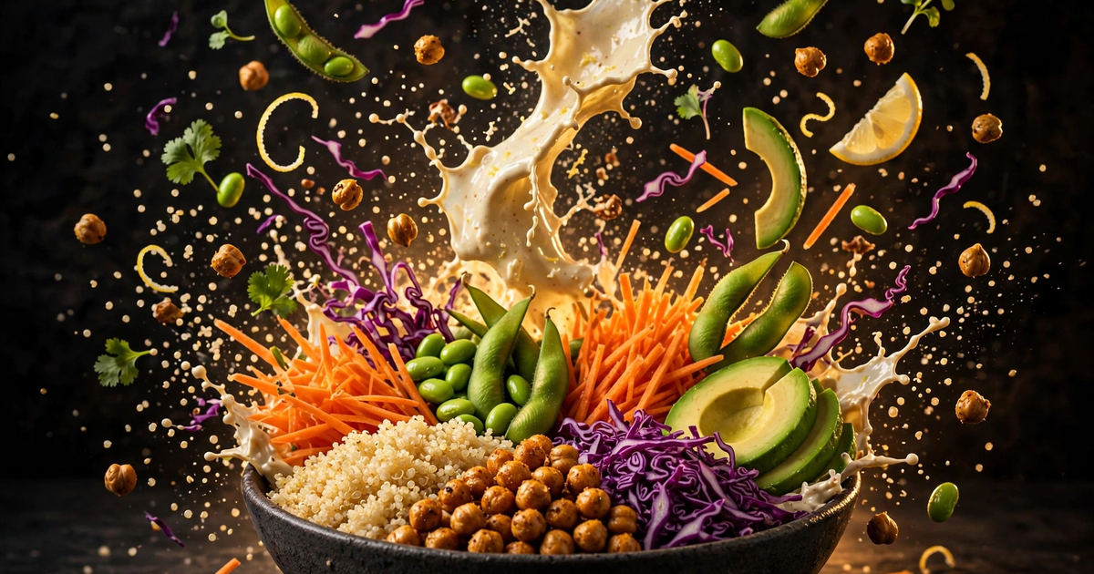 Rainbow Buddha Bowl with Lemon Tahini
