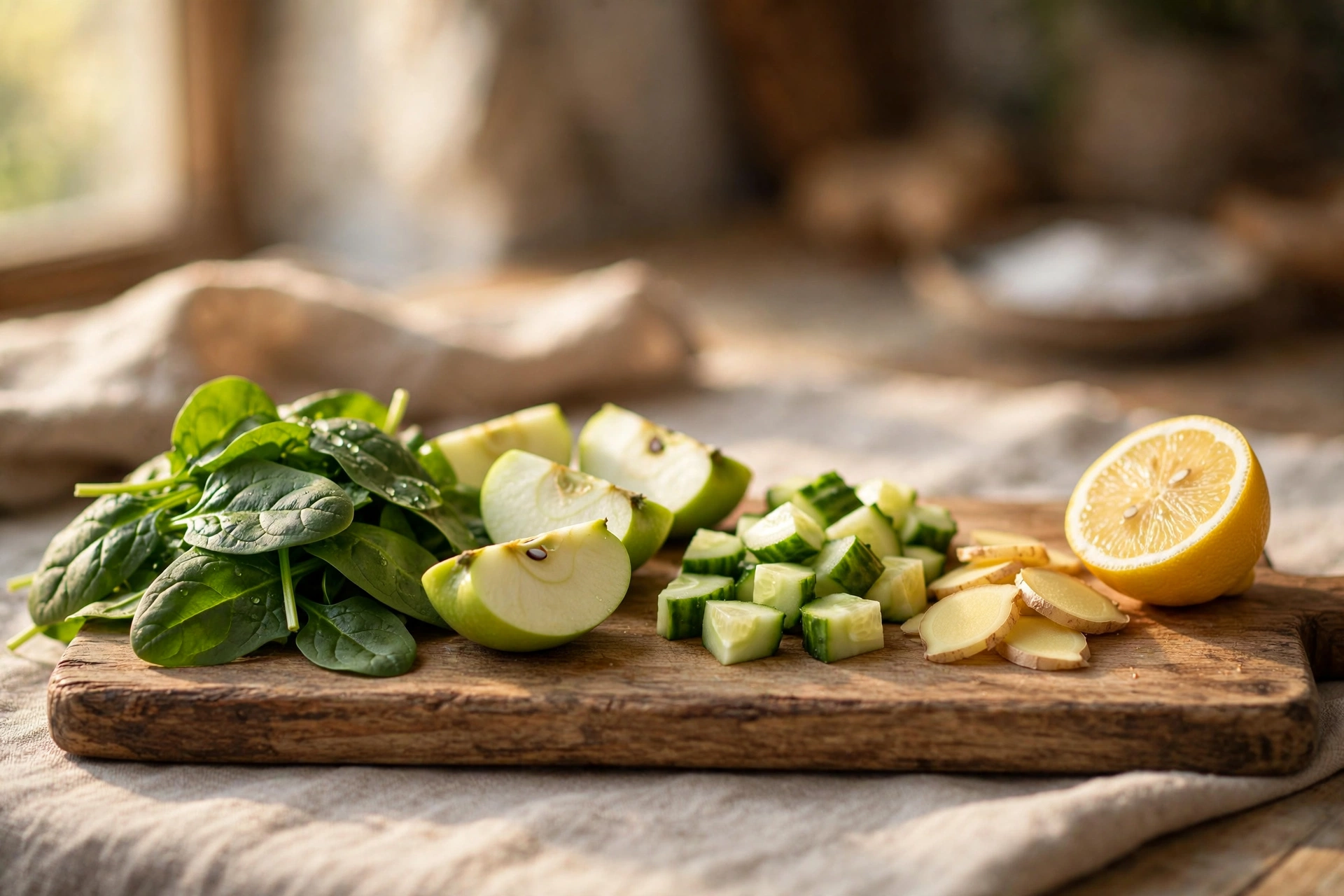 Step 1 — Green Detox Smoothie (Spinach Apple Ginger)