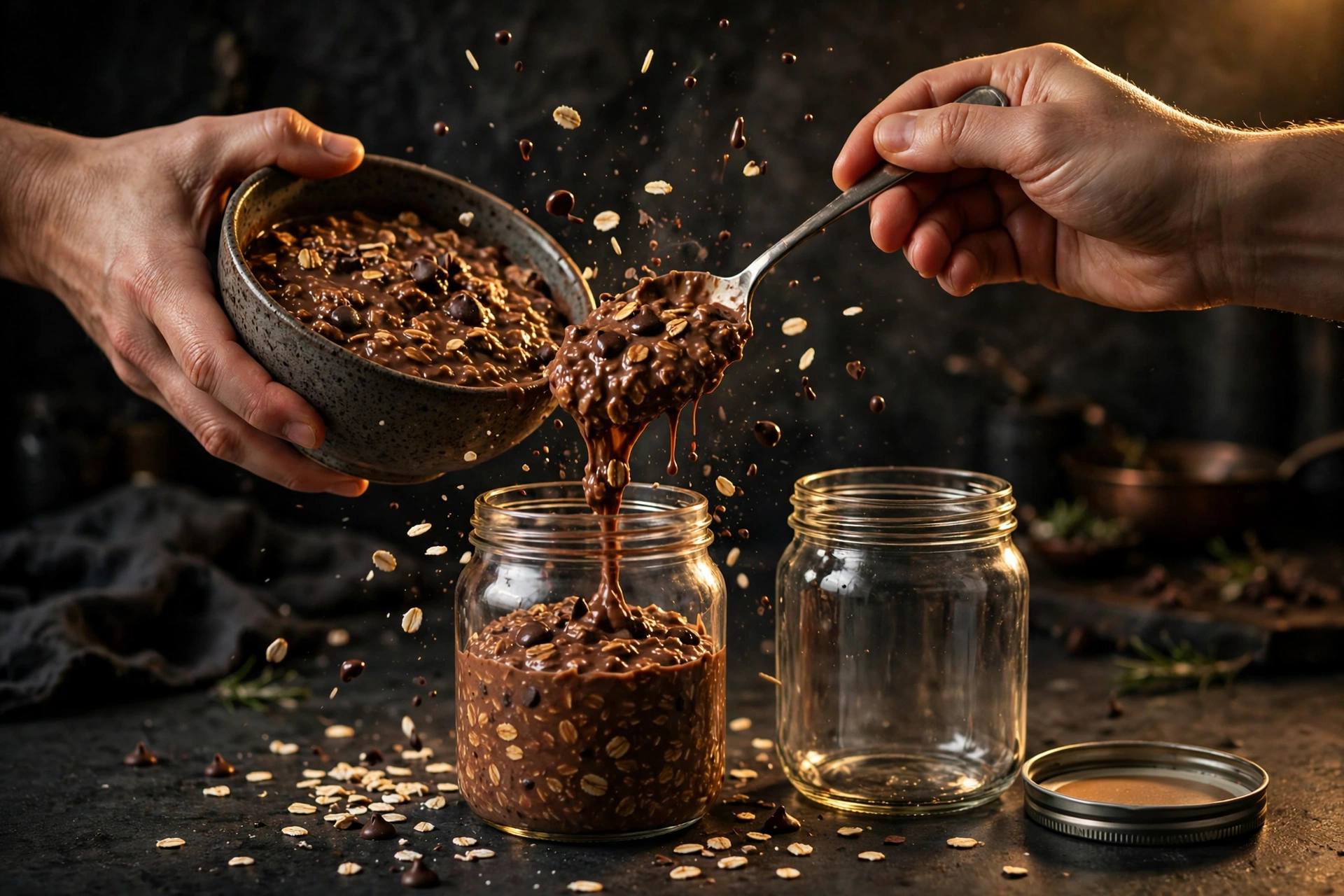 Step 2 — High-Protein Chocolate Peanut Butter Overnight Oats