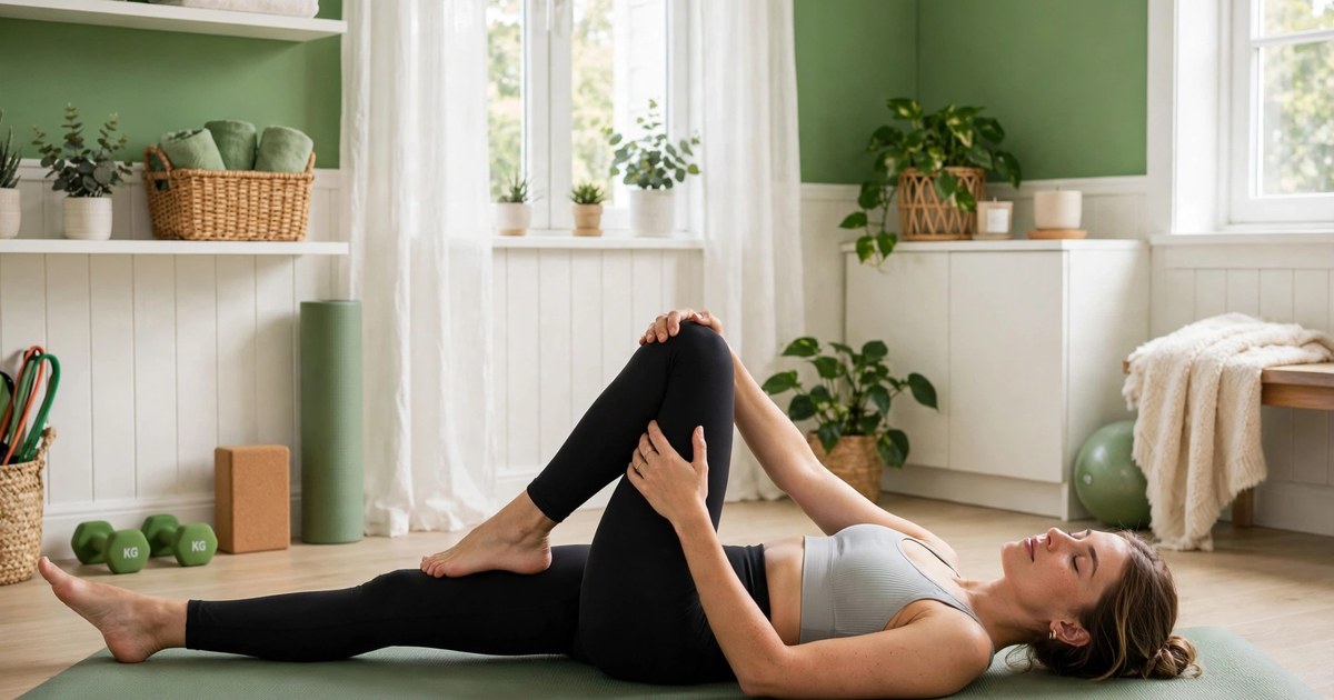 Athlete stretching outdoors during a muscle recovery rest day