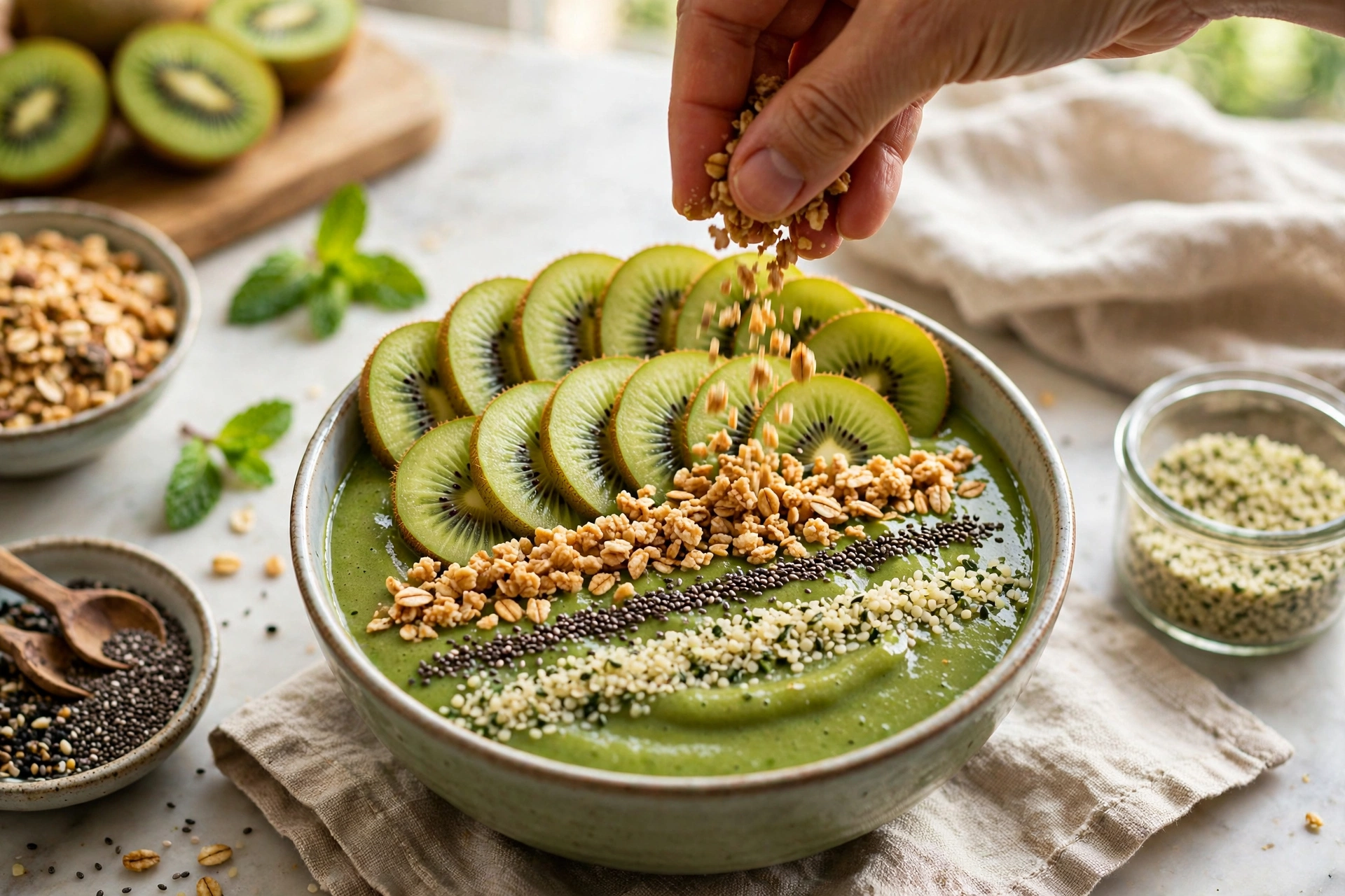 Step 3 — Green Goddess Protein Smoothie Bowl