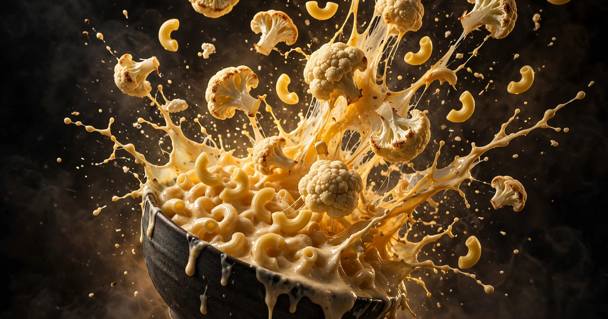 Cremige Blumenkohl-Mac-and-Cheese (leicht)