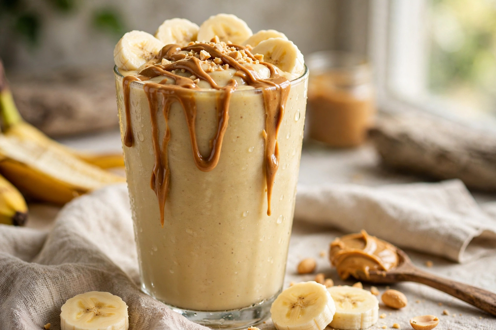 Banana Peanut Butter Protein Smoothie