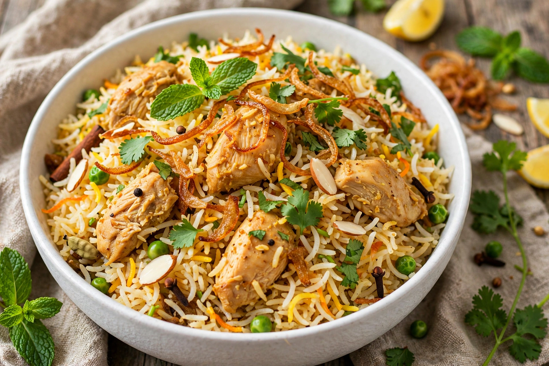 Healthy Chicken Biryani (Low Oil)